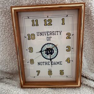 Vintage Notre Dame Wall Clock with Gold Frame